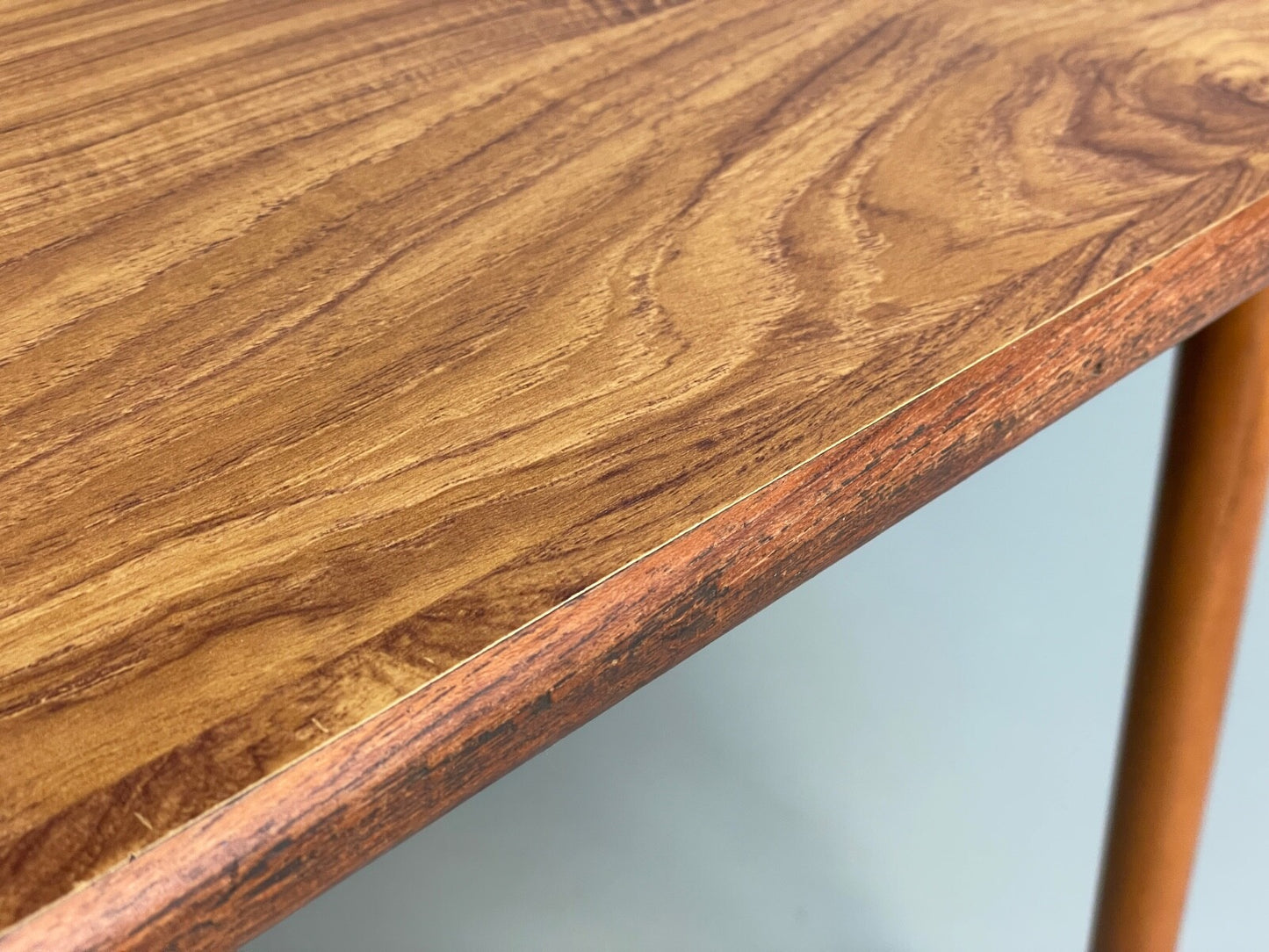 Vintage 1960s Dining Table Formica Beech Mid Century By P I Dinette EB9823 MWOO - UKDK FURNITURE