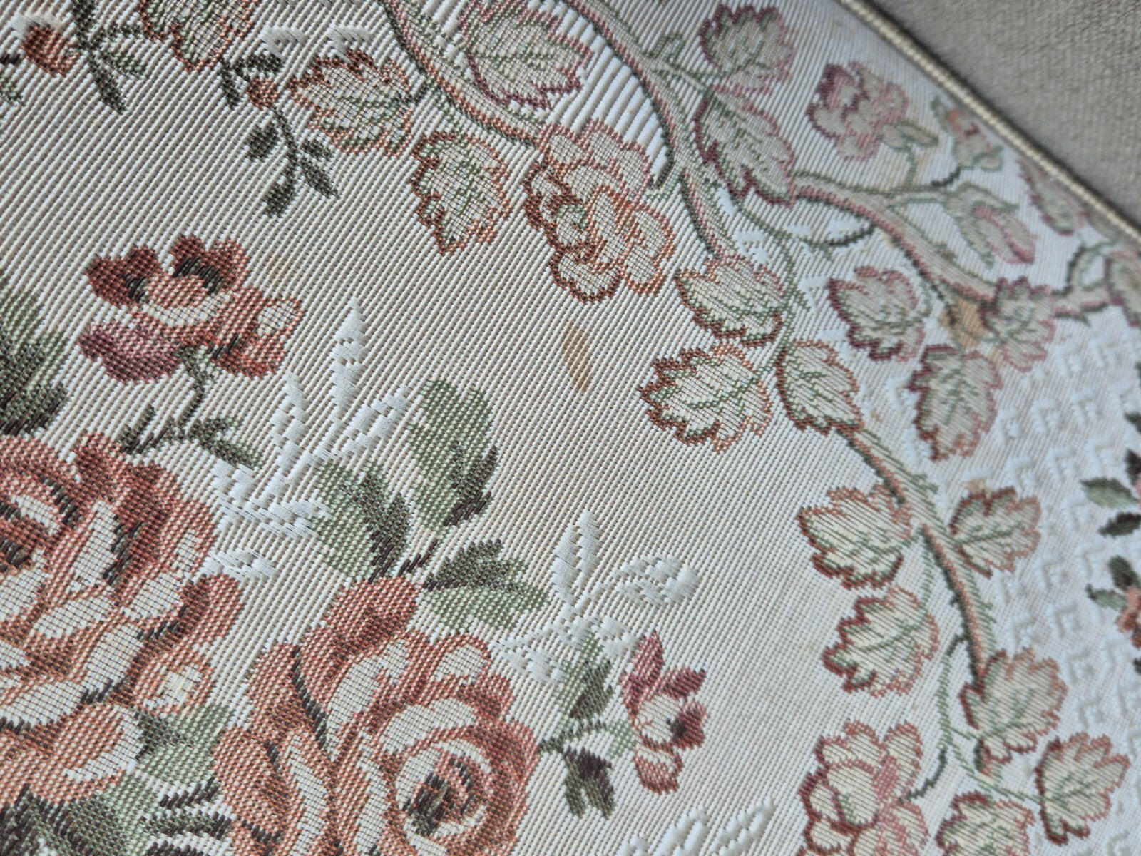 Vintage Danish Wing Back Lounge Chair 1950s Retro Tassels and Floral EB9013 VCLO - UKDK FURNITURE