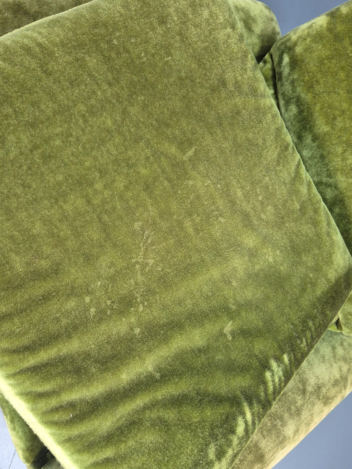 2 Vintage Danish Green Velvet Lounge Chairs 1970s Retro MCM EB9273 MNOR - UKDK FURNITURE