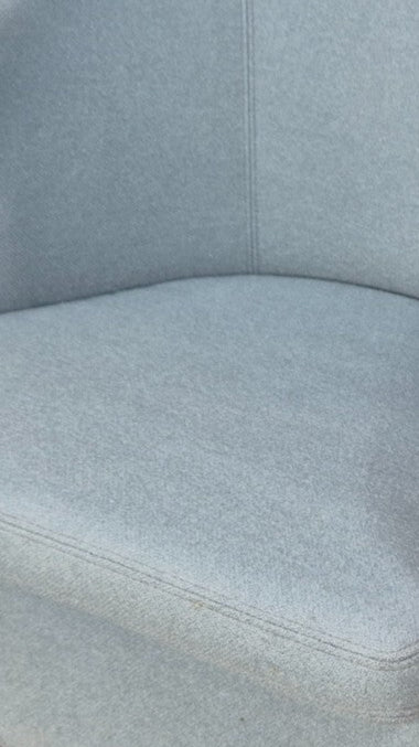 2 Vintage Danish Lounge Chairs Pale Blue Stouby Tub Form 1980s Retro EB8759 MNOR - UKDK FURNITURE