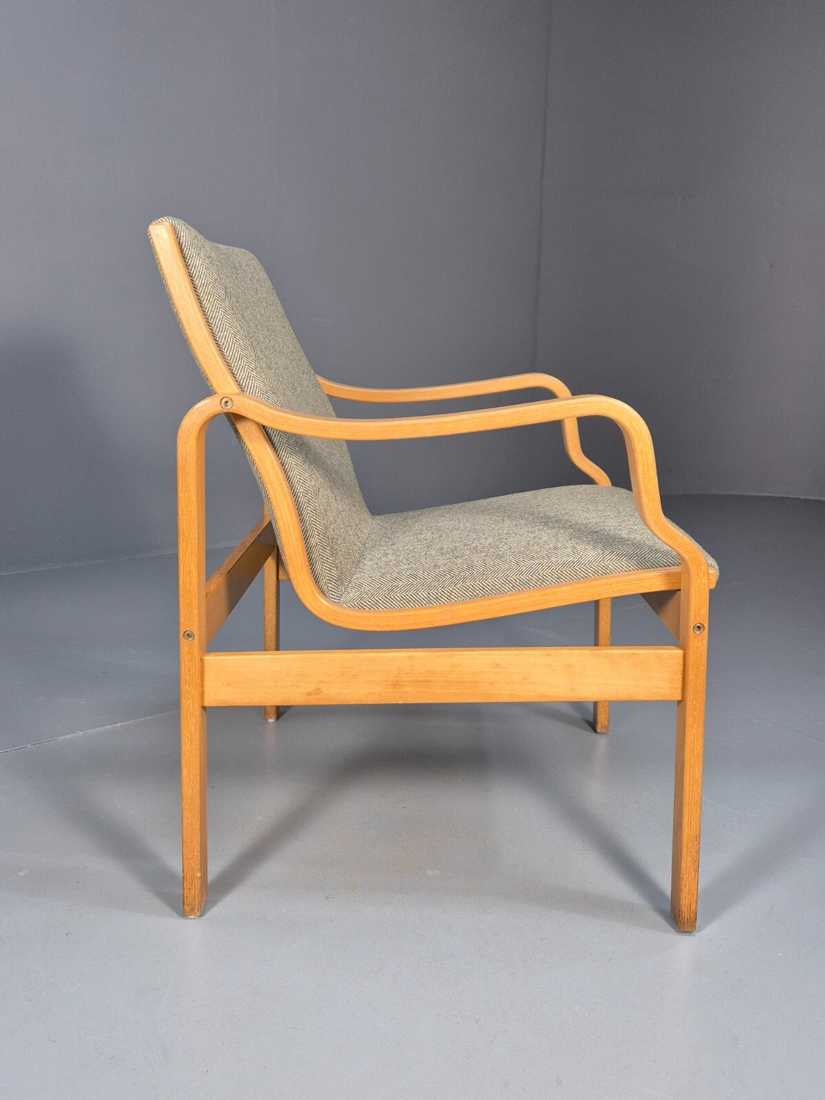 Vintage Danish Farstrup Bentwood `Lounge Chair New Upholstery 1970s EB4877 MBEN - UKDK FURNITURE
