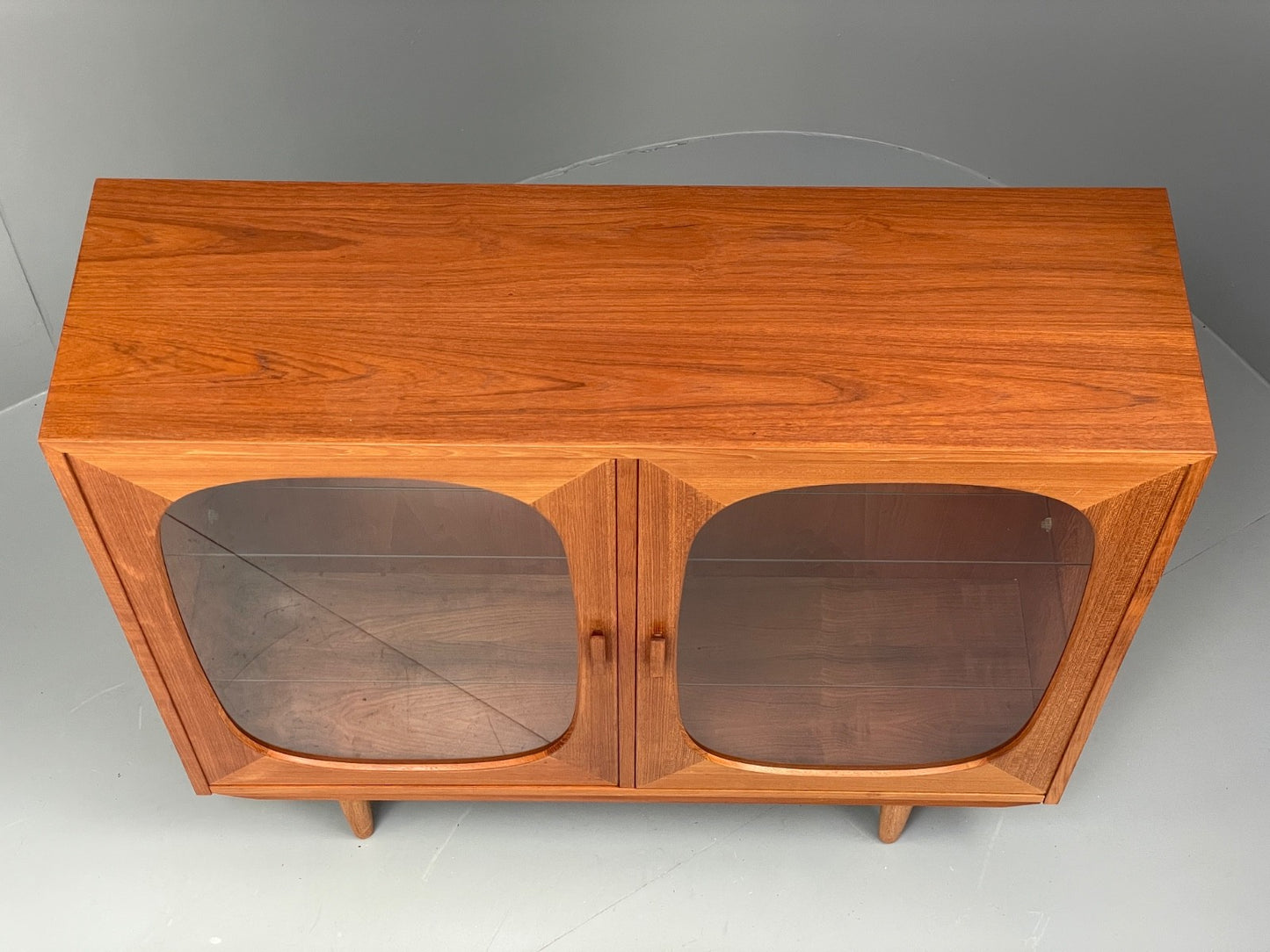 Vintage Teak Glazed Cabinet By Omann Jun 1970s Retro Danish EB9830 MWOO - UKDK FURNITURE