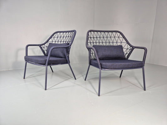 2 Pedrali Panarea 3679 Chairs Modern Design Blue Italian EB11430 MNOR1