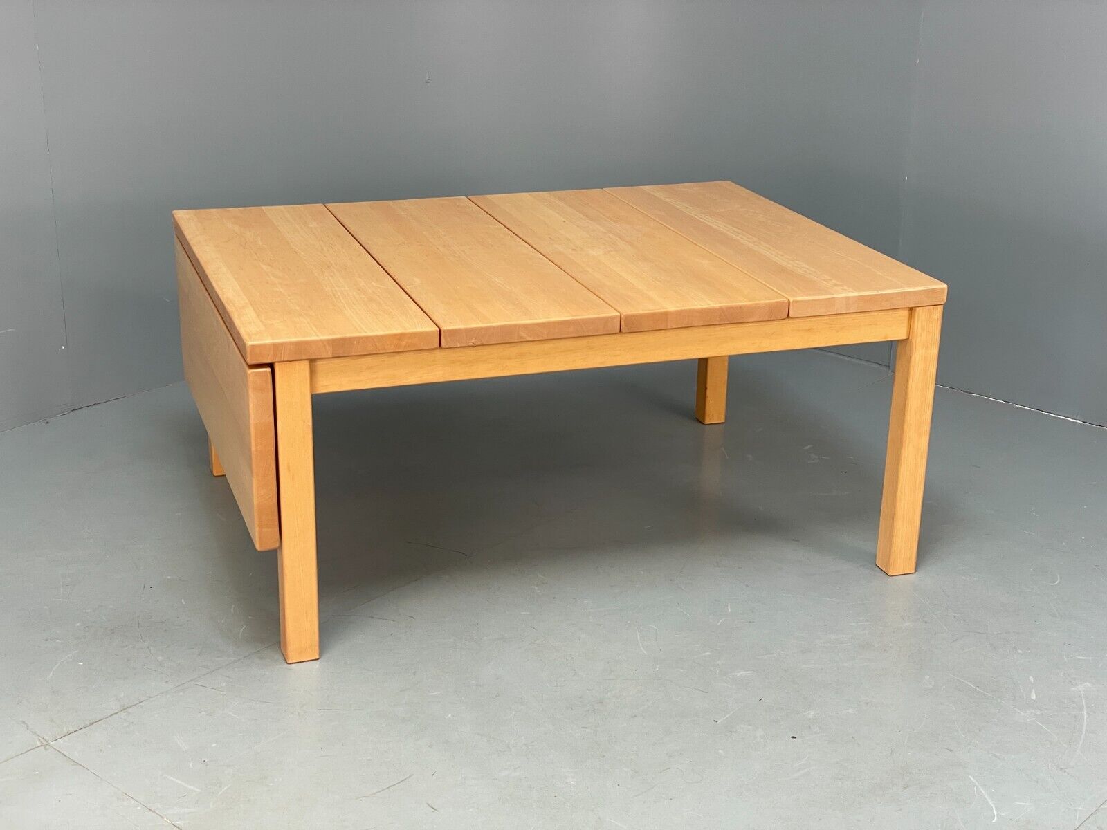 Vintage Danish Coffee Table By Rubby Solid Beech Extension EB8825 MWOO - UKDK FURNITURE