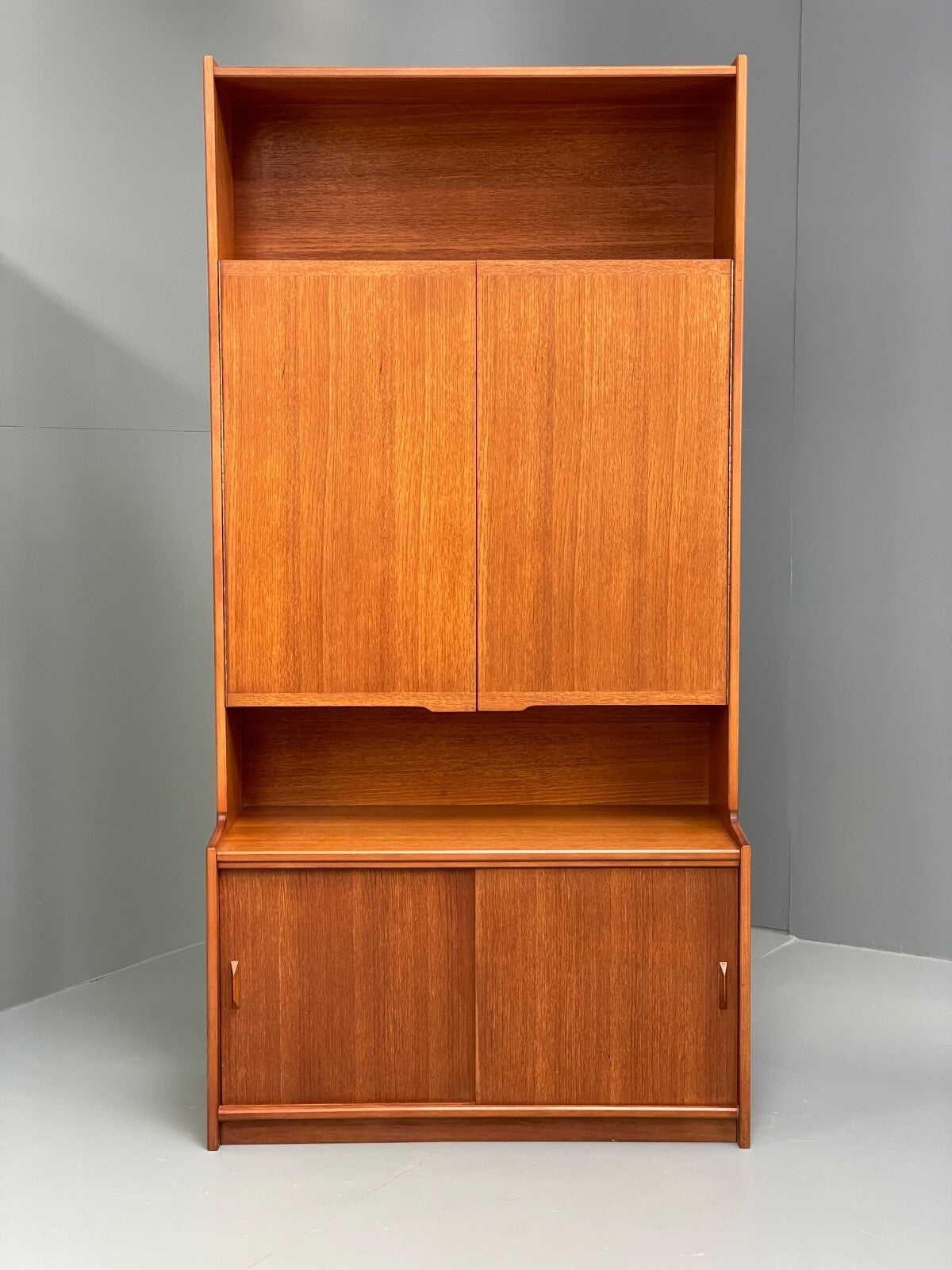 Vintage Teak Wall Unit By Gibbs Furniture 1970s Shelving Retro EB9752 MWOO - UKDK FURNITURE