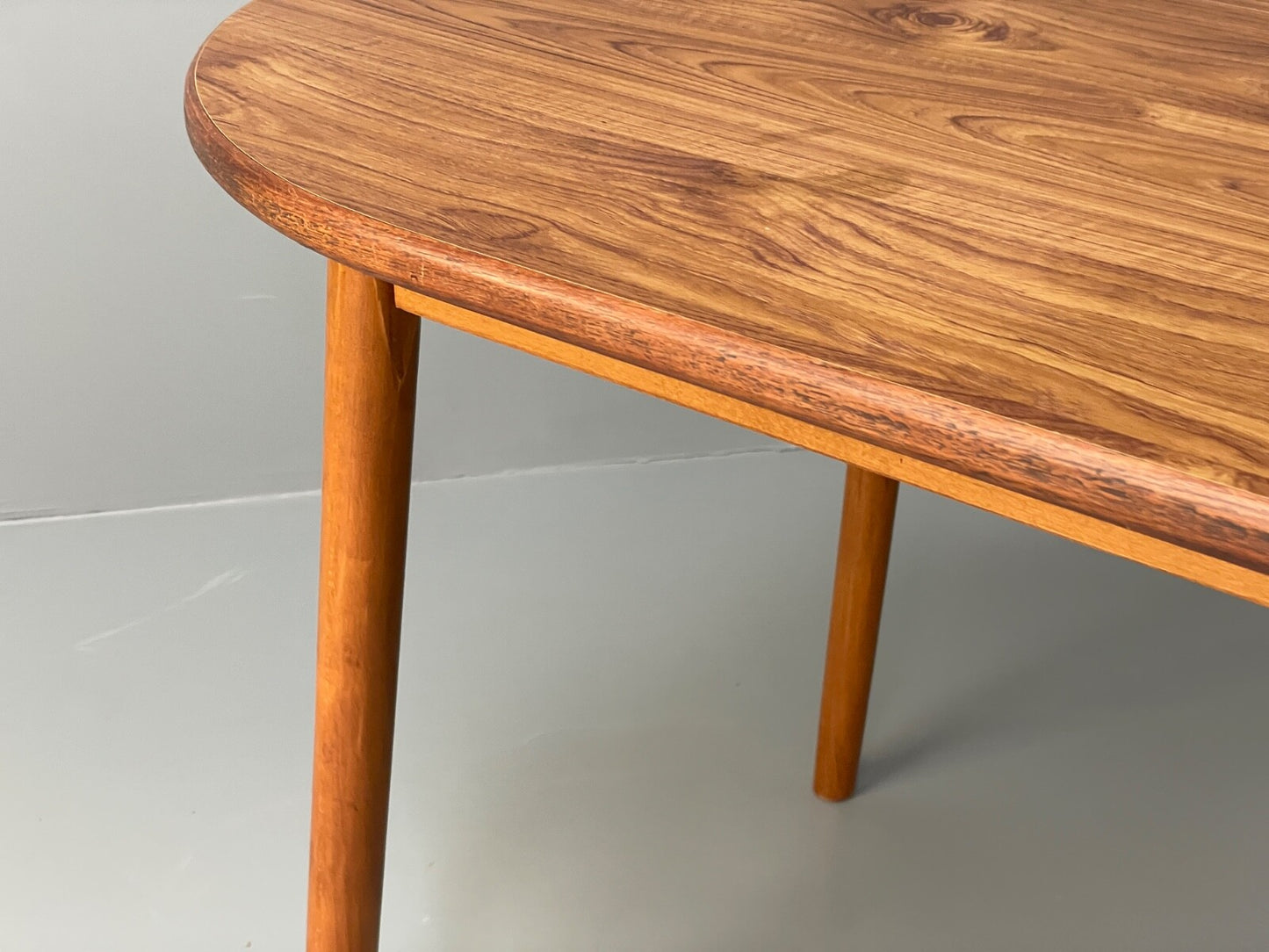 Vintage 1960s Dining Table Formica Beech Mid Century By P I Dinette EB9823 MWOO - UKDK FURNITURE