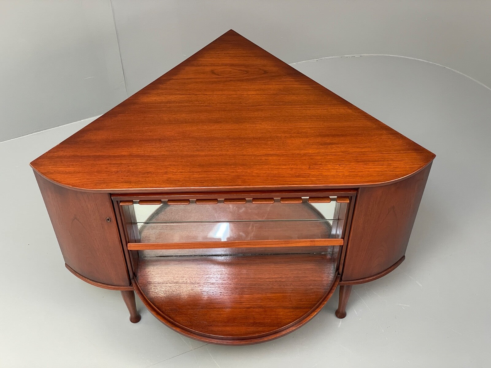 Vintage Teak Revolving Drinks Cabinet 1950s Mid Century EB9768 MWOO - UKDK FURNITURE