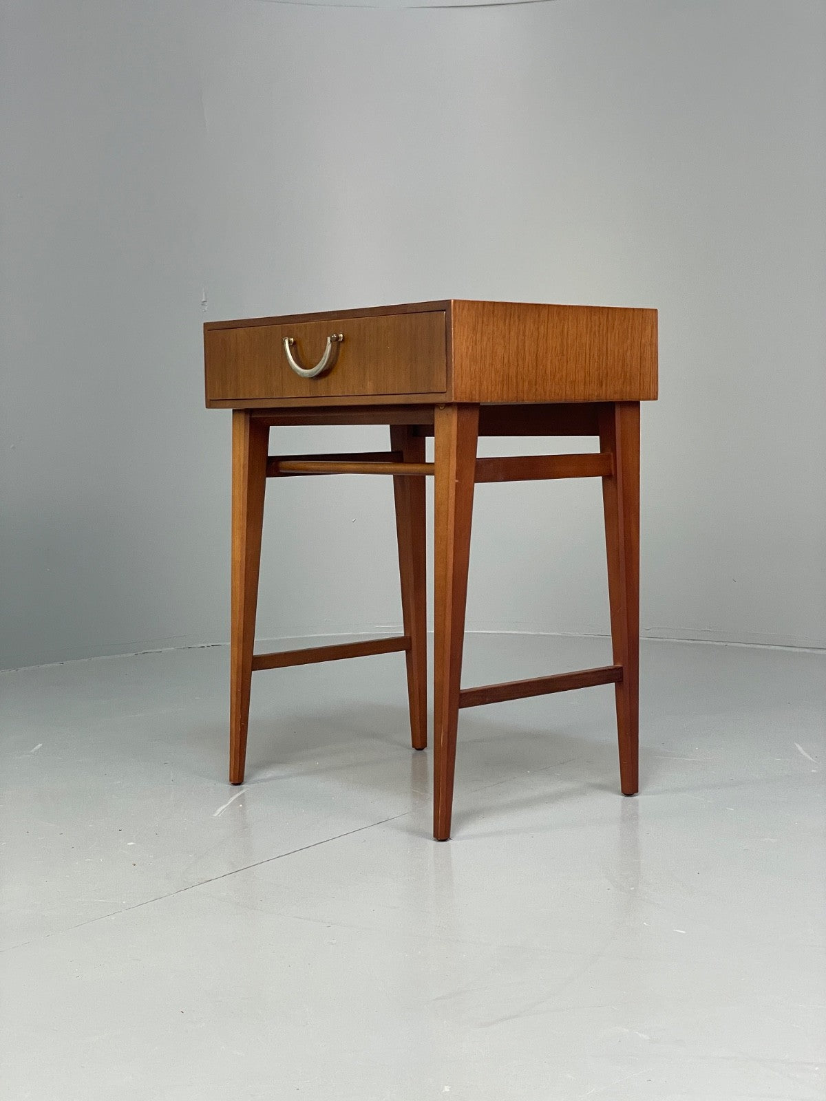 Vintage Meredew Bedside Cabinet Walnut Brass Mid Century 1950s EB9829 MWOO - UKDK FURNITURE