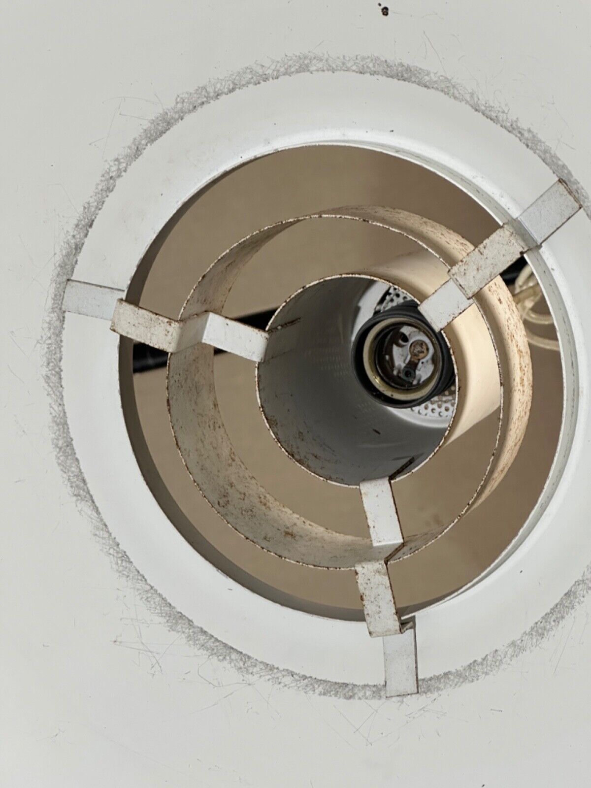 Danish Retro Industrial White And Grey Aluminium Pendent Light EB4648 LCLW - UKDK FURNITURE