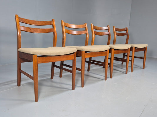 4 Danish Style Teak Dining Chairs Mid Century 1960s Retro MCM EB9694 MDIN - UKDK FURNITURE
