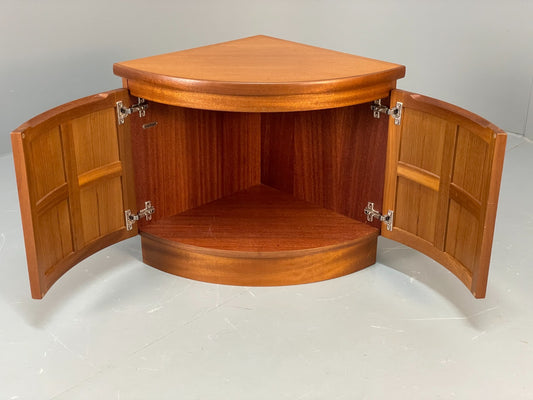 Vintage Nathan Corner Cabinet Teak Squares Design Retro 1970s EB11802 MWOO1