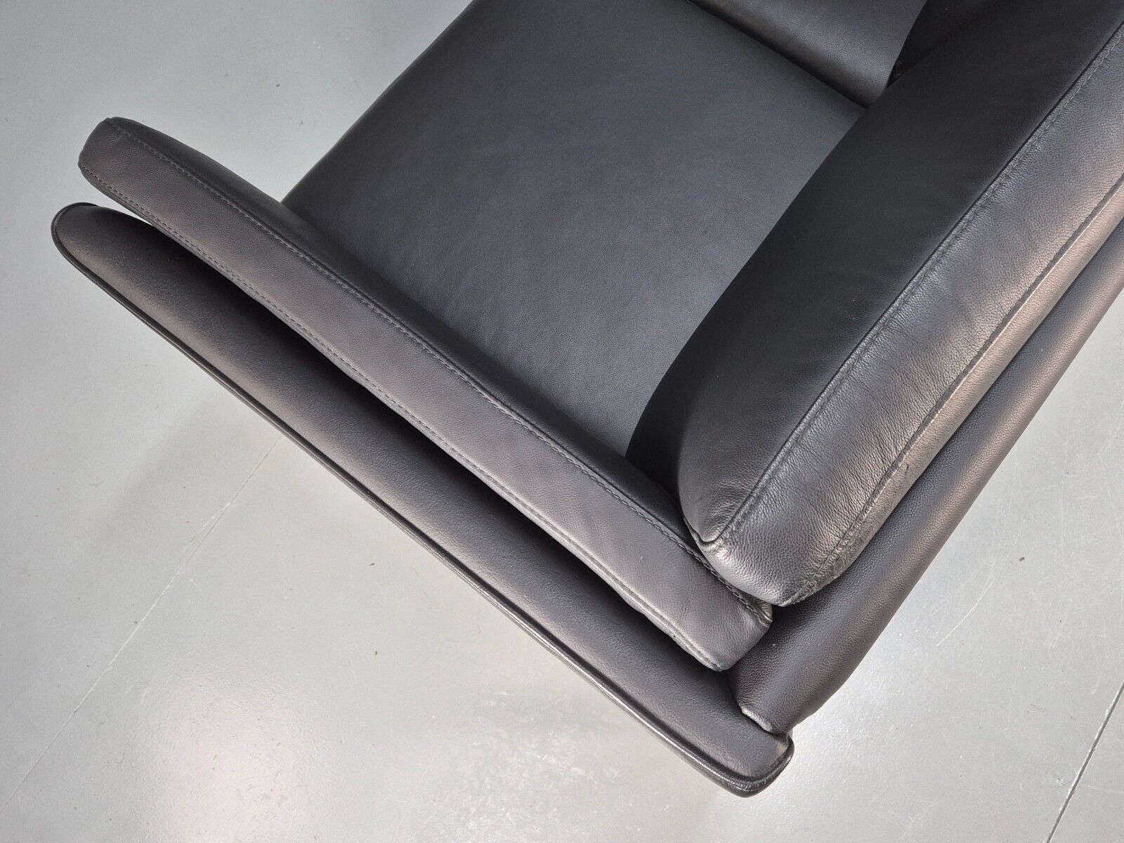 Vintage Danish 3 Seat Sofa Black Leather MId Century Retro 1980s EB8625 M3SS - UKDK FURNITURE