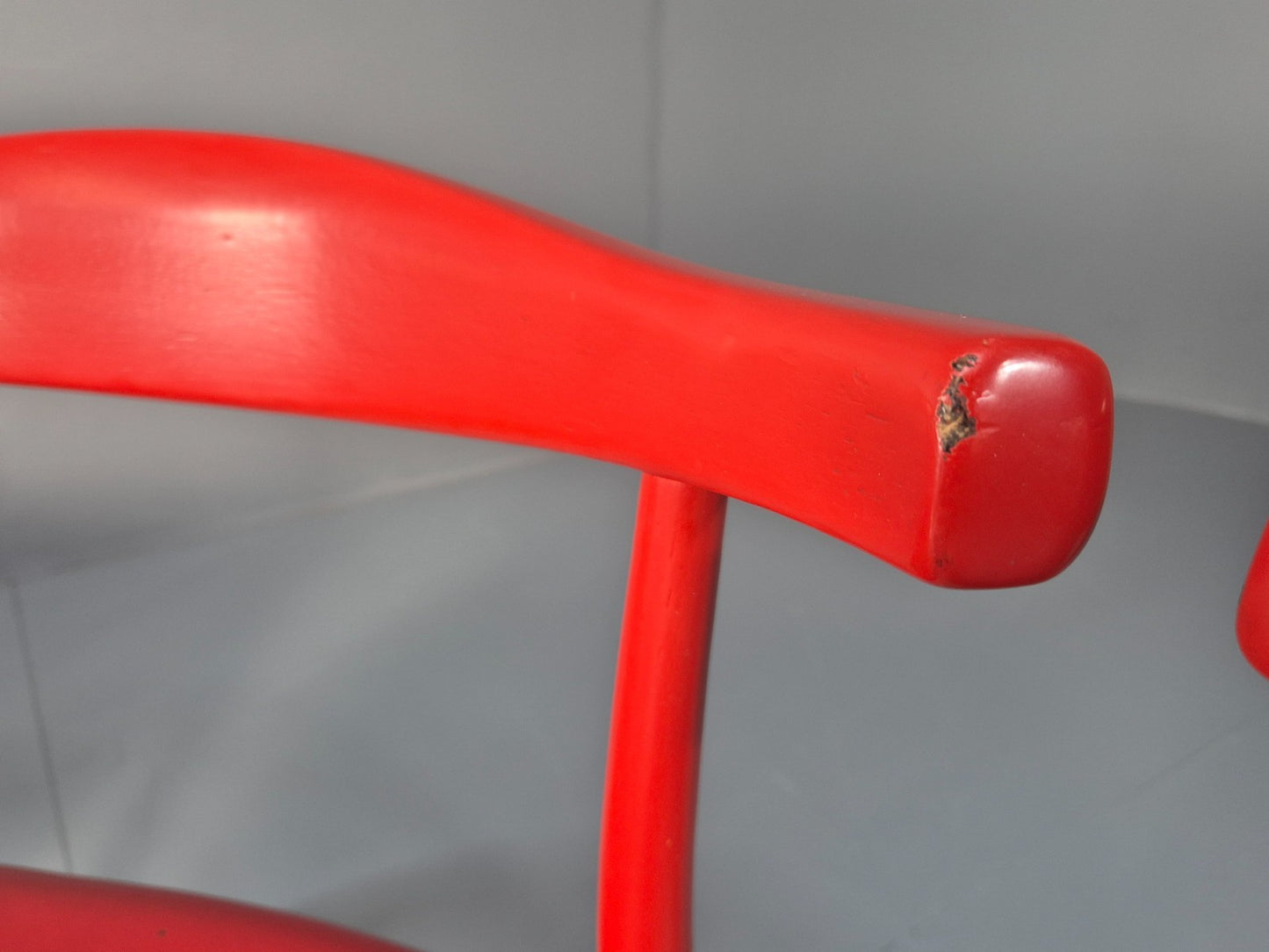 4 Danish Design Dining Chairs in Red Modern Version Wegner Inspired EB10619 MDIN14