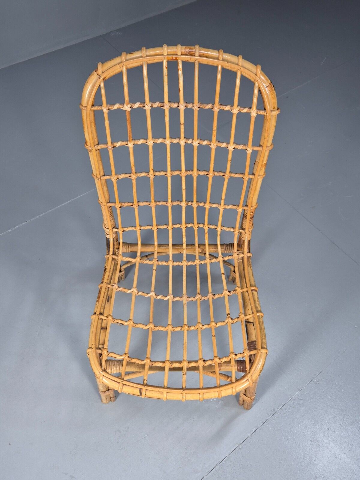 Vintage Cane Occasional Chair Retro Seating Dining Chair EB8871 VDIN - UKDK FURNITURE