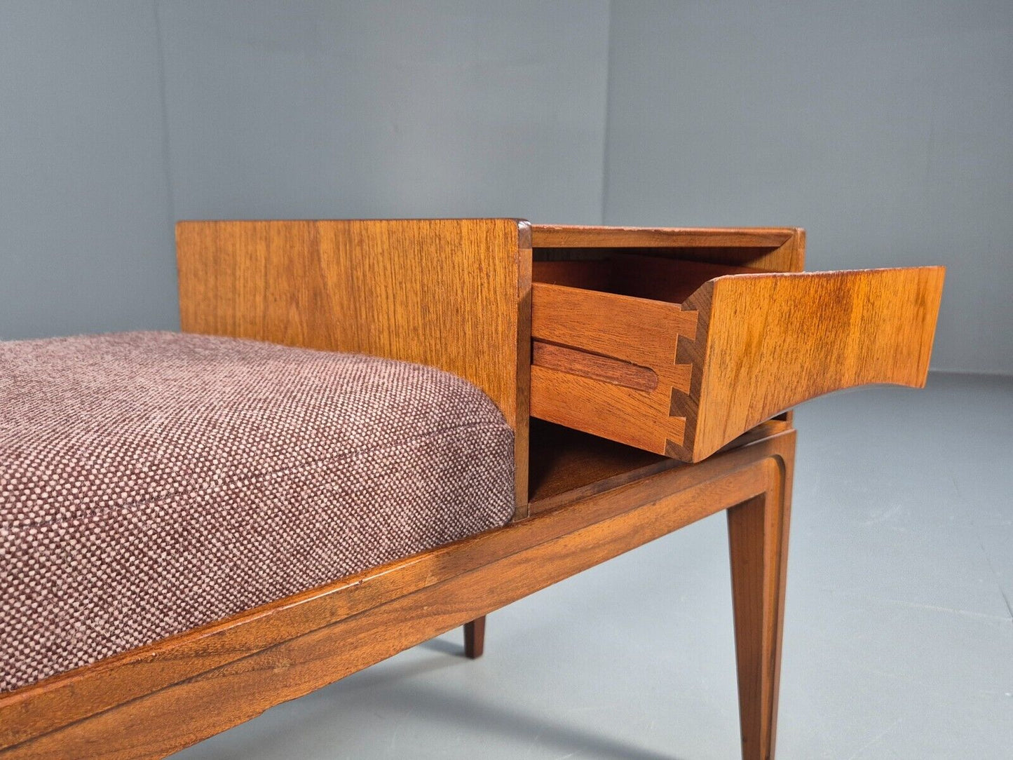 Vintage Teak Telephone Seat Drawer Mid Century Retro 1970s EB9085 MWOO - UKDK FURNITURE