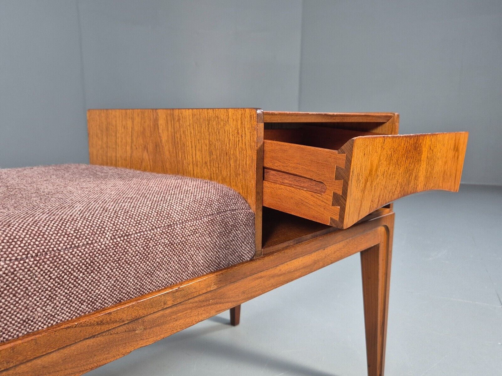 Vintage Teak Telephone Seat Drawer Mid Century Retro 1970s EB9085 MWOO - UKDK FURNITURE