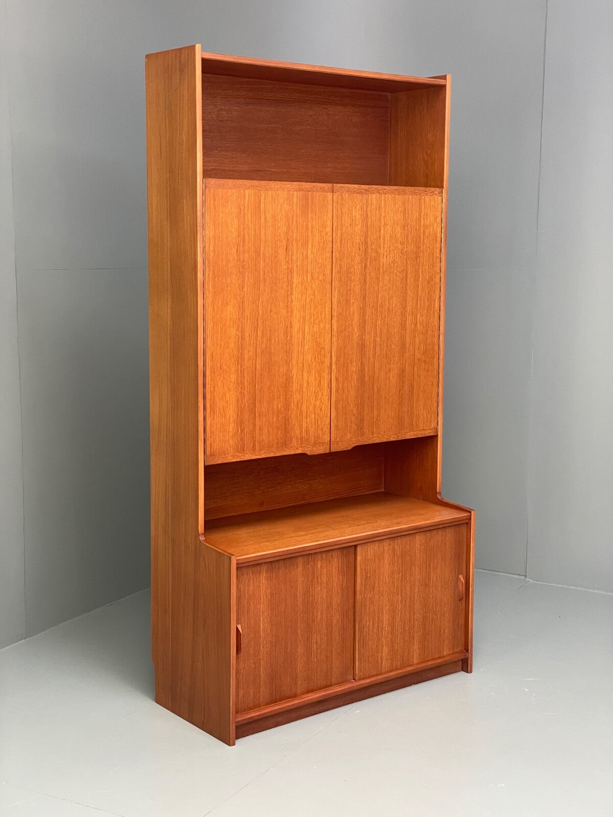Vintage Teak Wall Unit By Gibbs Furniture 1970s Shelving Retro EB9752 MWOO - UKDK FURNITURE