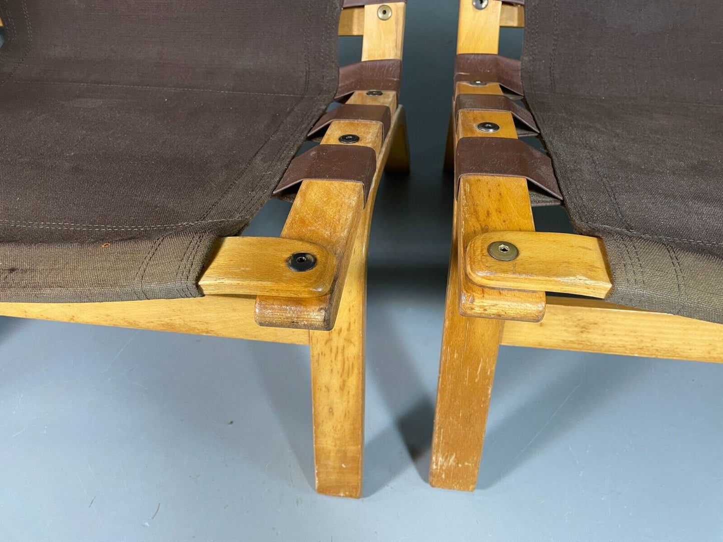 2 Vintage Danish Lounge Chairs Salmon Bentwood Farstrup Retro MCM EB6636 MNOR - UKDK FURNITURE