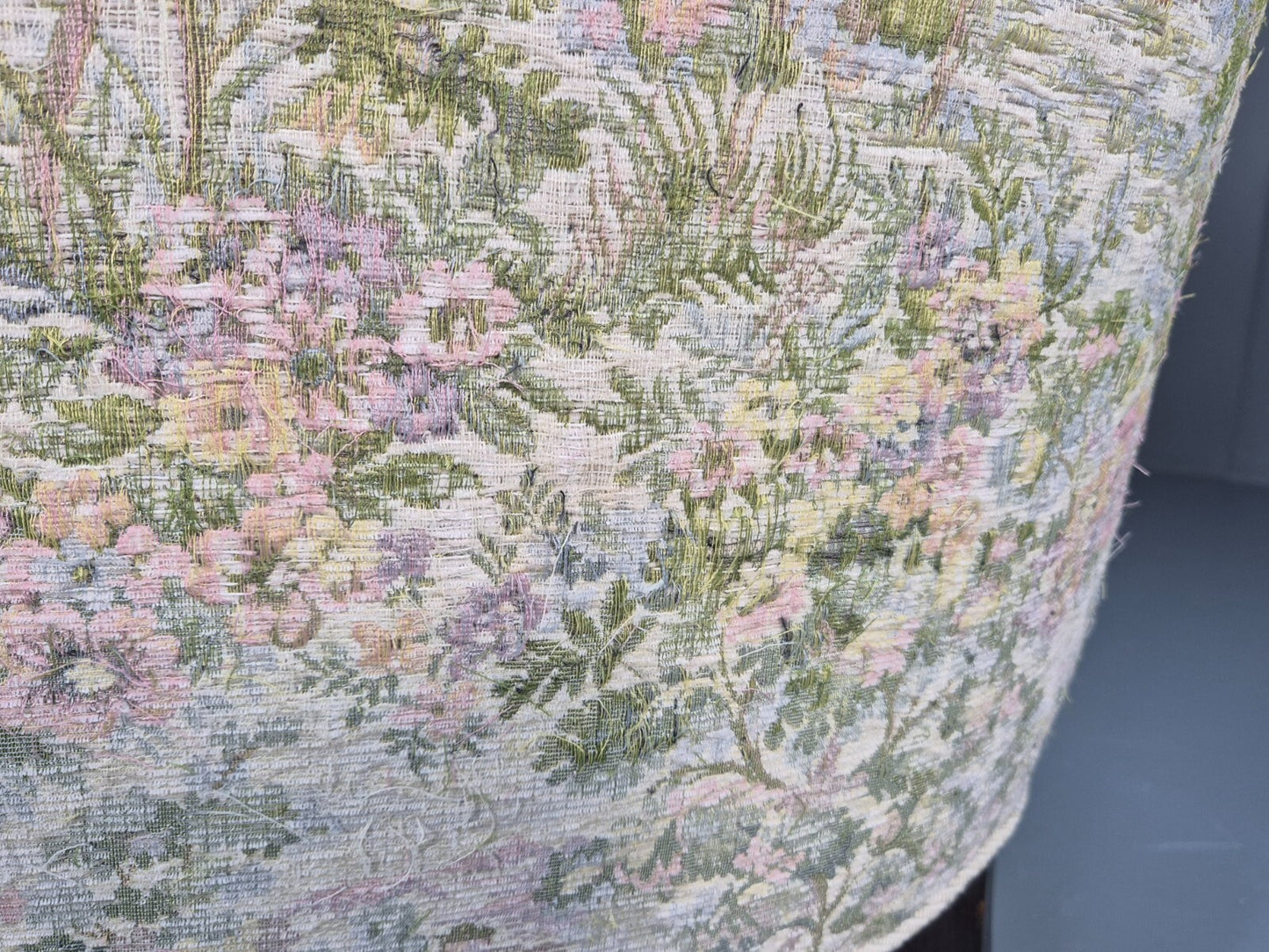 2 Vintage Danish Tub Chairs 1940s Floral Cotton 1980s Makeover EB9645 VCLO - UKDK FURNITURE