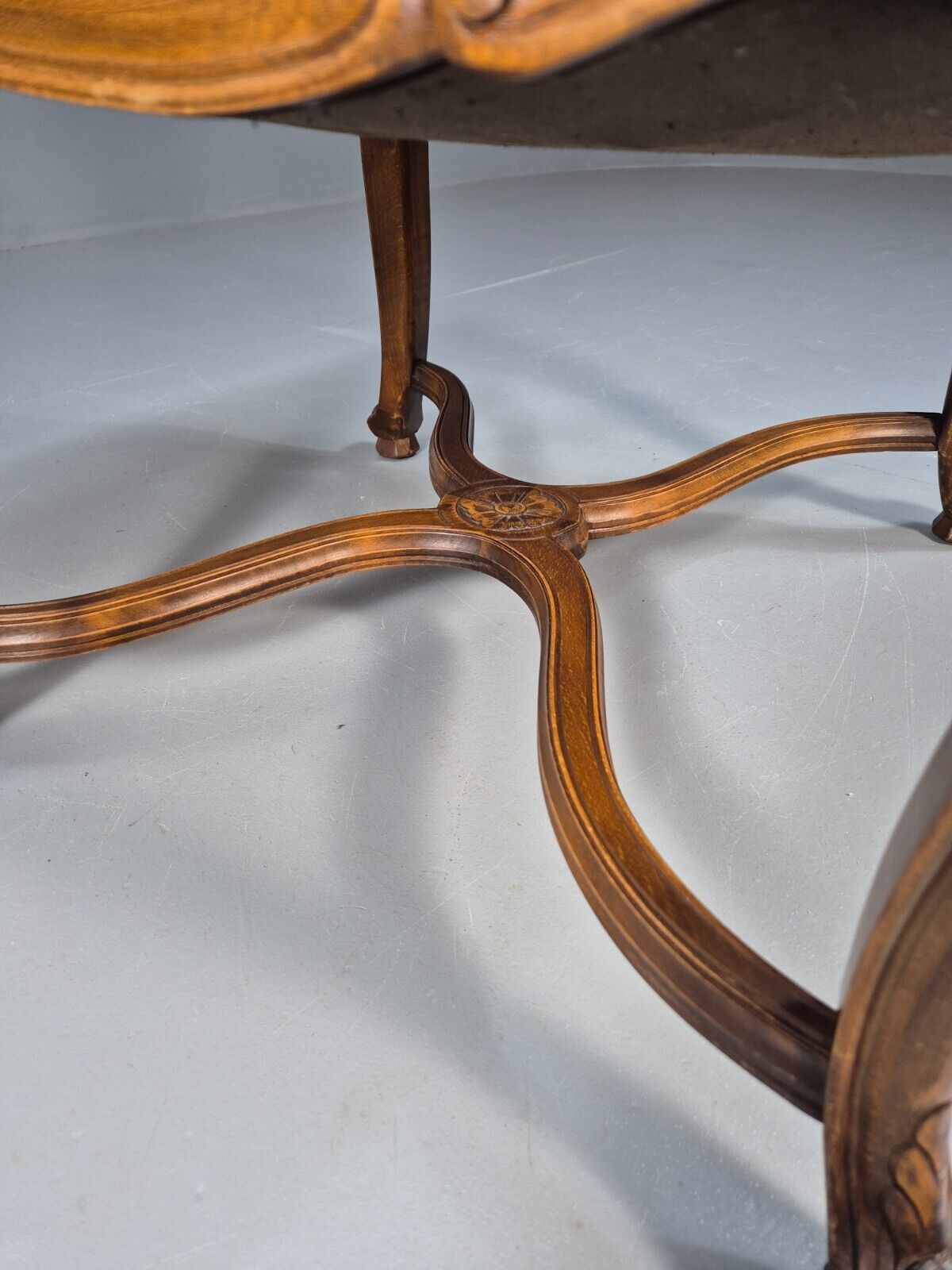 Vintage Danish Lounge Blue Floral Oak 17th Century Style EB8994 VCLO - UKDK FURNITURE