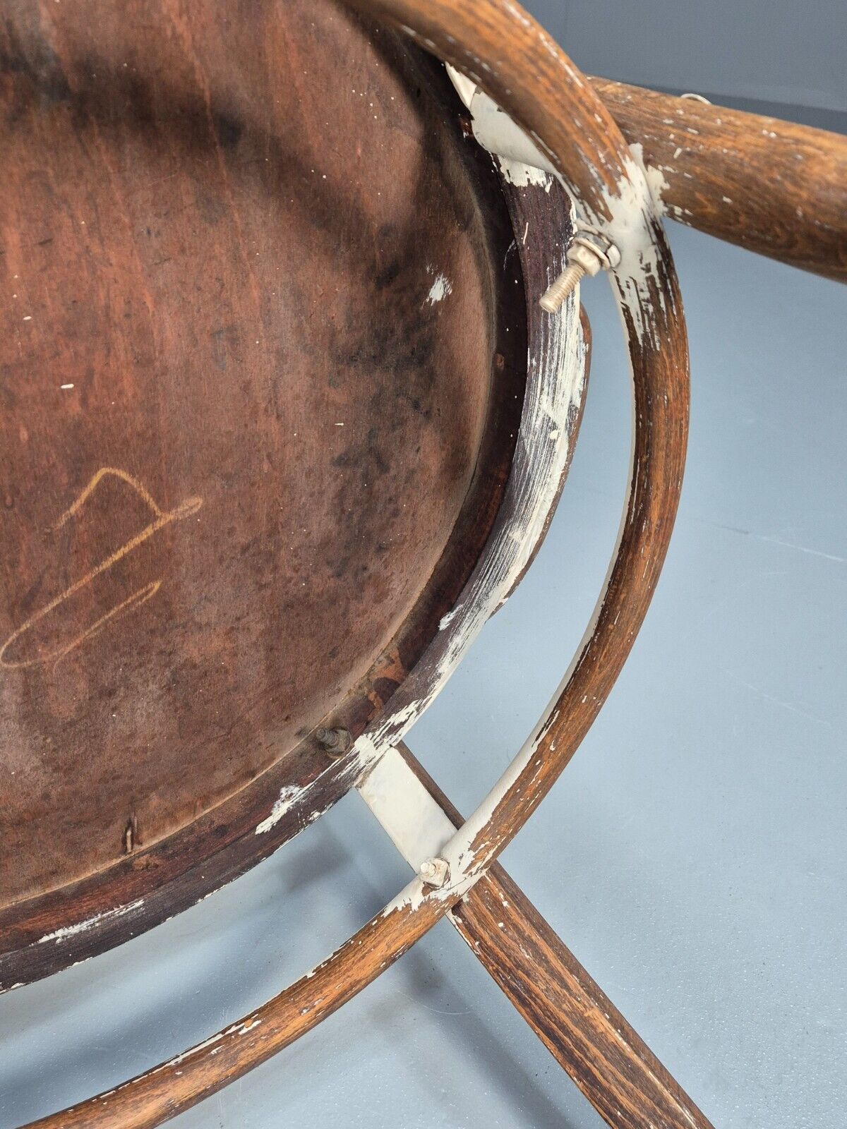Vintage Bentwood Elbow Chair Bistro Thonet Style 1930s Antique EB8879 VDIN - UKDK FURNITURE