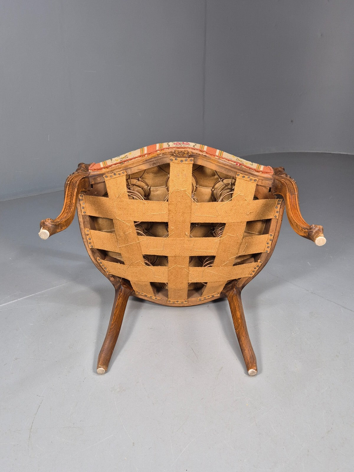 Vintage Danish Armchair in French Rococo Style Floral 1960s EB9618 VCAR - UKDK FURNITURE