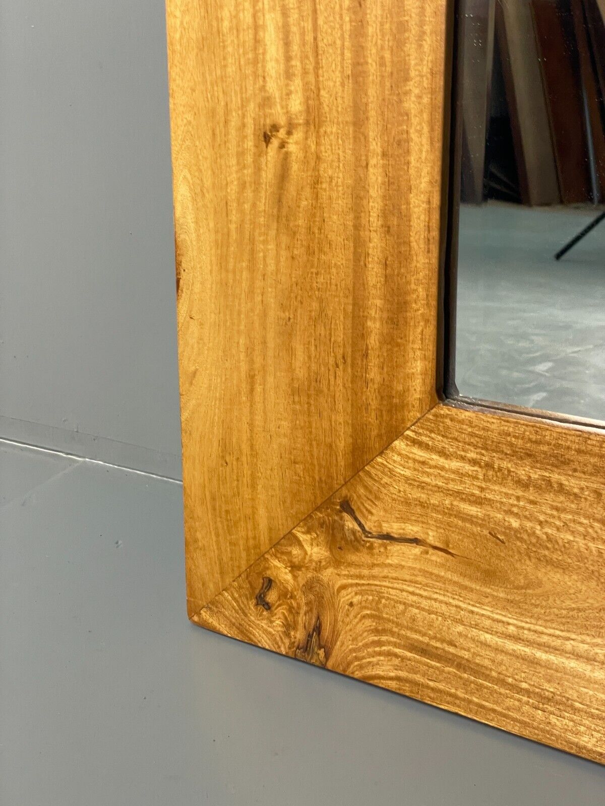 Large Rectangular Wall Mirror In A Satin Birch Wood EB8390 MWOO - UKDK FURNITURE