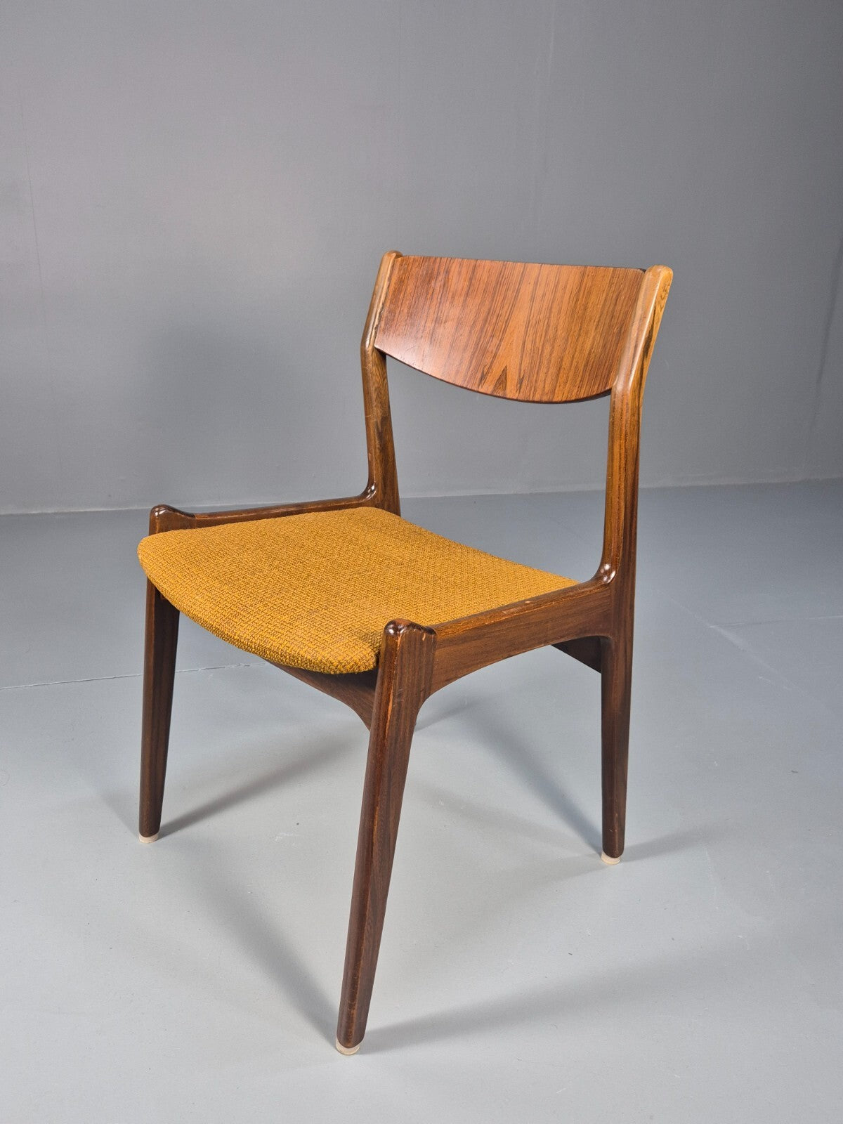 4 Vintage Danish Farso Stolefabrik Walnut Orange 19060s MCM EB9537 MDIN - UKDK FURNITURE