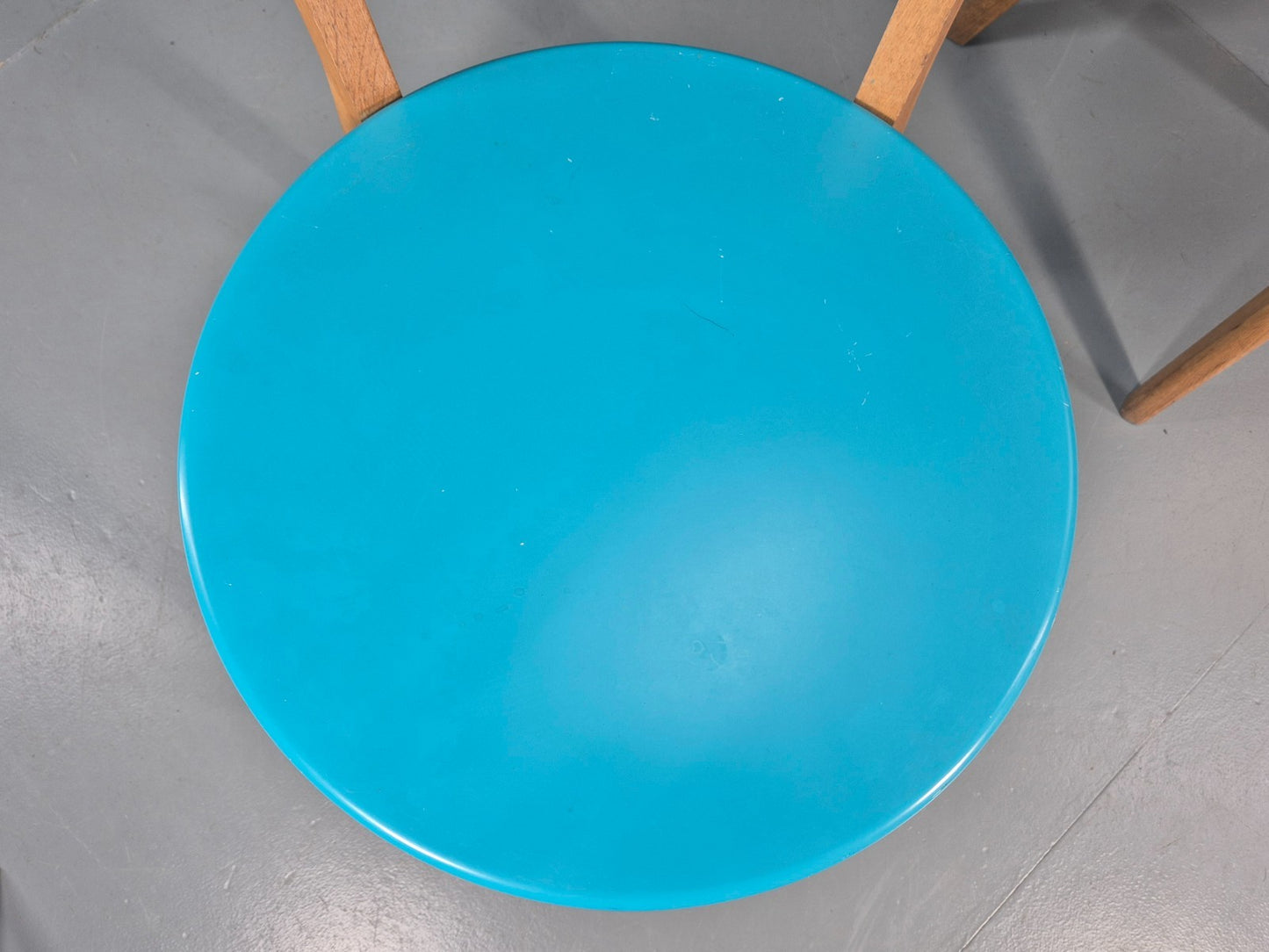 2 Oak Dining Chairs Light Blue Modern Solid Mid Century Style M&S EB11013 MDIN15