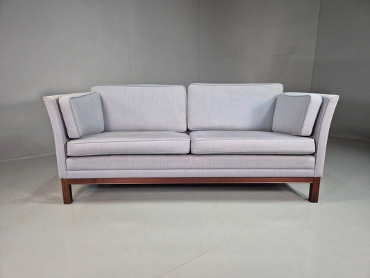 Vintage Danish 2 Seat Sofa Blue Wool Retro MCM 1970s EB7461 M2SS - UKDK FURNITURE