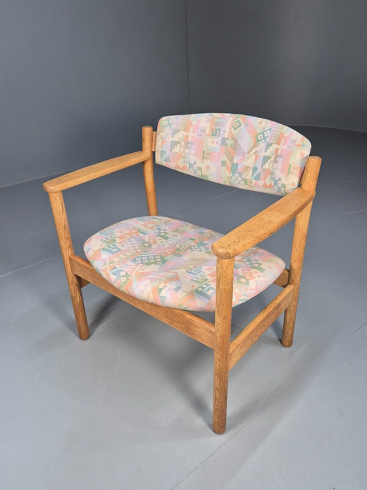 Vintage Danish Elbow Chair Oak Frame FDB Mobler Jorgan Baekmark MCM EB8896 VDIN - UKDK FURNITURE