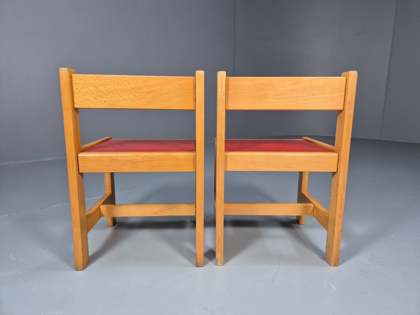 2 Vintage Danish Nursery School Chairs Beech 1970s Retro EB9673 MSTA - UKDK FURNITURE