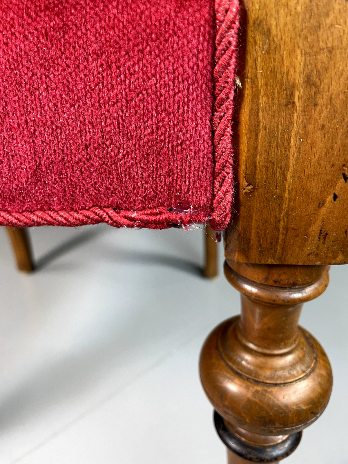 Vintage Danish Slipper Chair, Beech Frame, Antique, Brass Castors EB5727 VDIN - UKDK FURNITURE