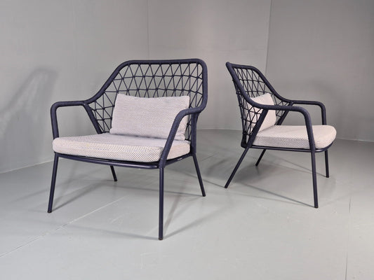 2 Pedrali 3679 Chairs Model Panarea Blue and Grey Modern Design EB11427 MNOR1