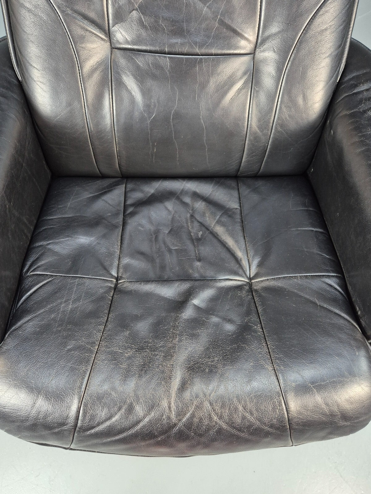 Vintage Danish Swivel and Recline Lounge Chair Bentwood Base 1980s EB9237 MSWI - UKDK FURNITURE