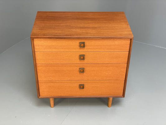 G Plan Teak Chest Of Drawers Vintage 1970s Brass Handles Felt Lined EB9762 MWOO - UKDK FURNITURE