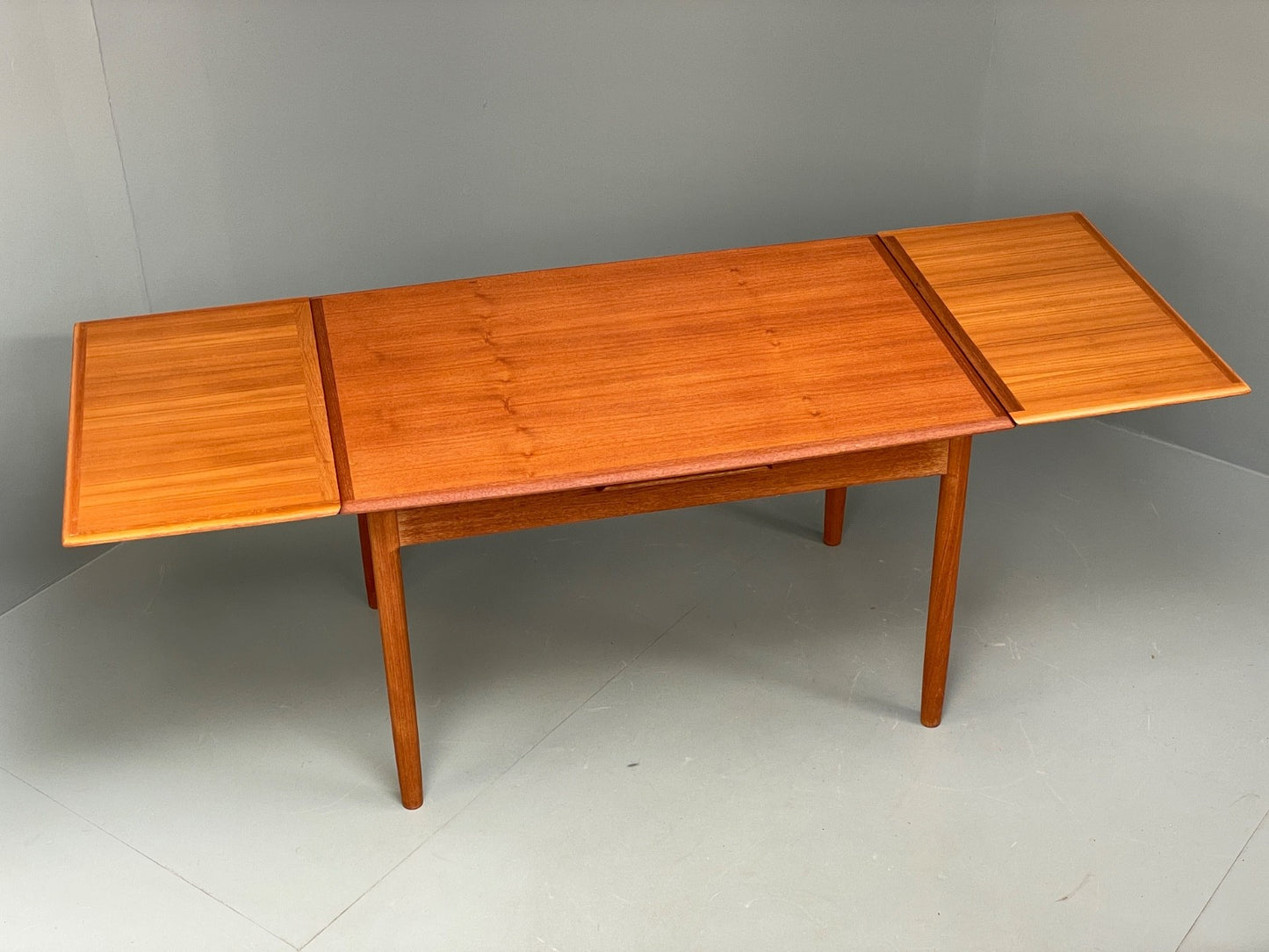 Vintage Teak Extending Dining Table Danish Design 1970s EB10001 MWOO - UKDK FURNITURE
