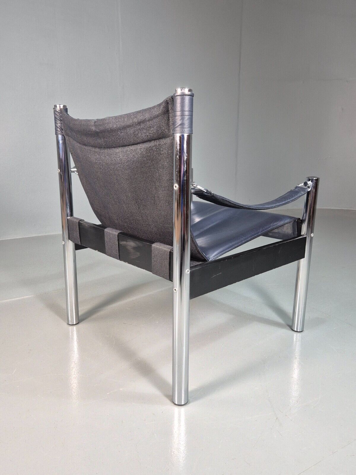Vintage Danish Leather Safari Chair Borge Johansen 1970s EB7758 MNOR - UKDK FURNITURE