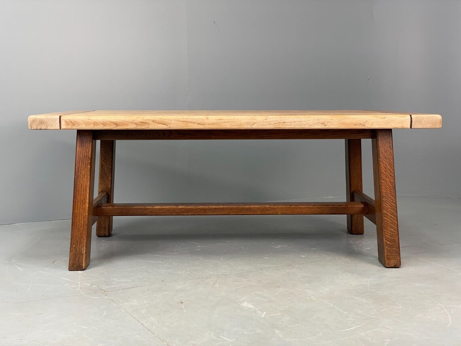 Vintage Scandinavian Large Oak Coffee Table Arts & Crafts Style EB7839 MWOO - UKDK FURNITURE