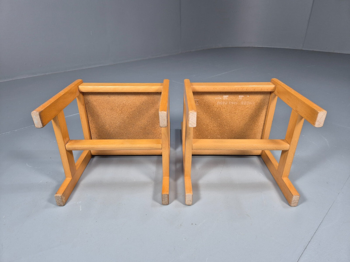2 Vintage Danish Nursery School Chairs Beech 1970s Retro EB9673 MSTA - UKDK FURNITURE
