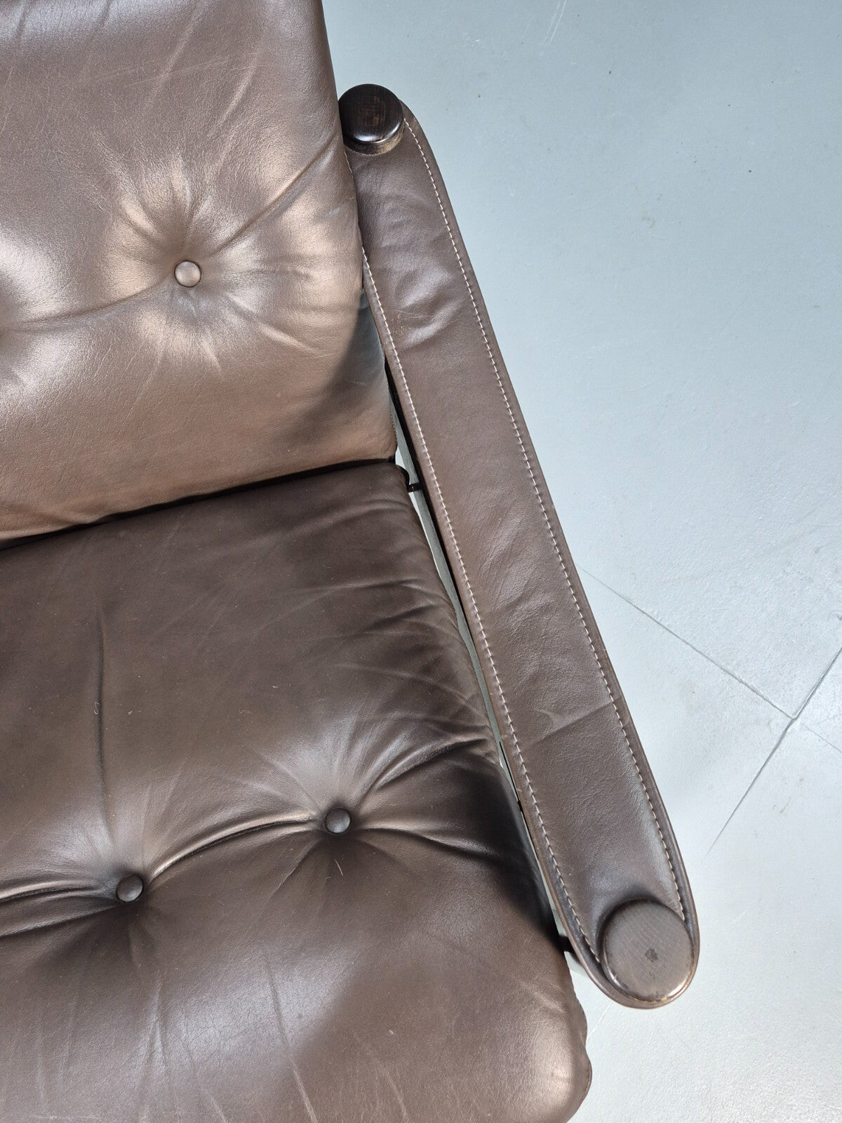 Vintage Brown Leather Lounge Chair Ebbe Gehl & Sorren Nissen Danish EB9790 MNOR - UKDK FURNITURE