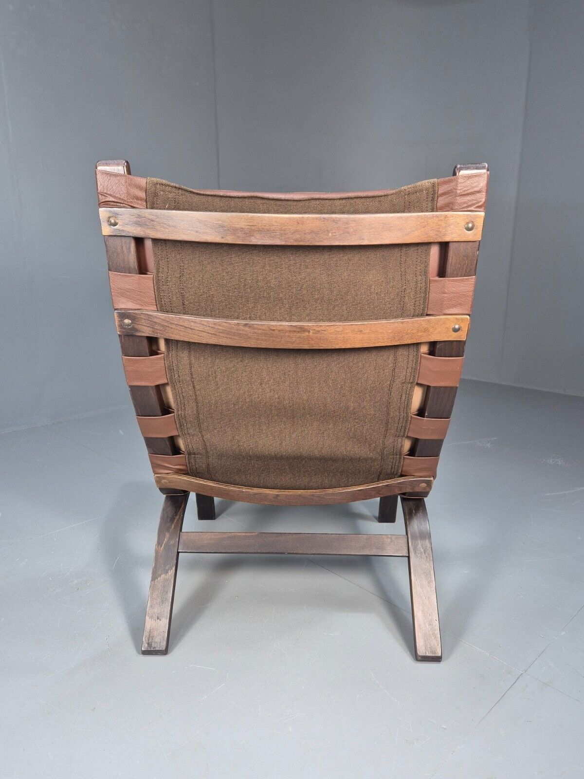 Vintage Danish Lounge Chair Brown Leather Bentwood Farstrup Retro EB8885a MBEN - UKDK FURNITURE