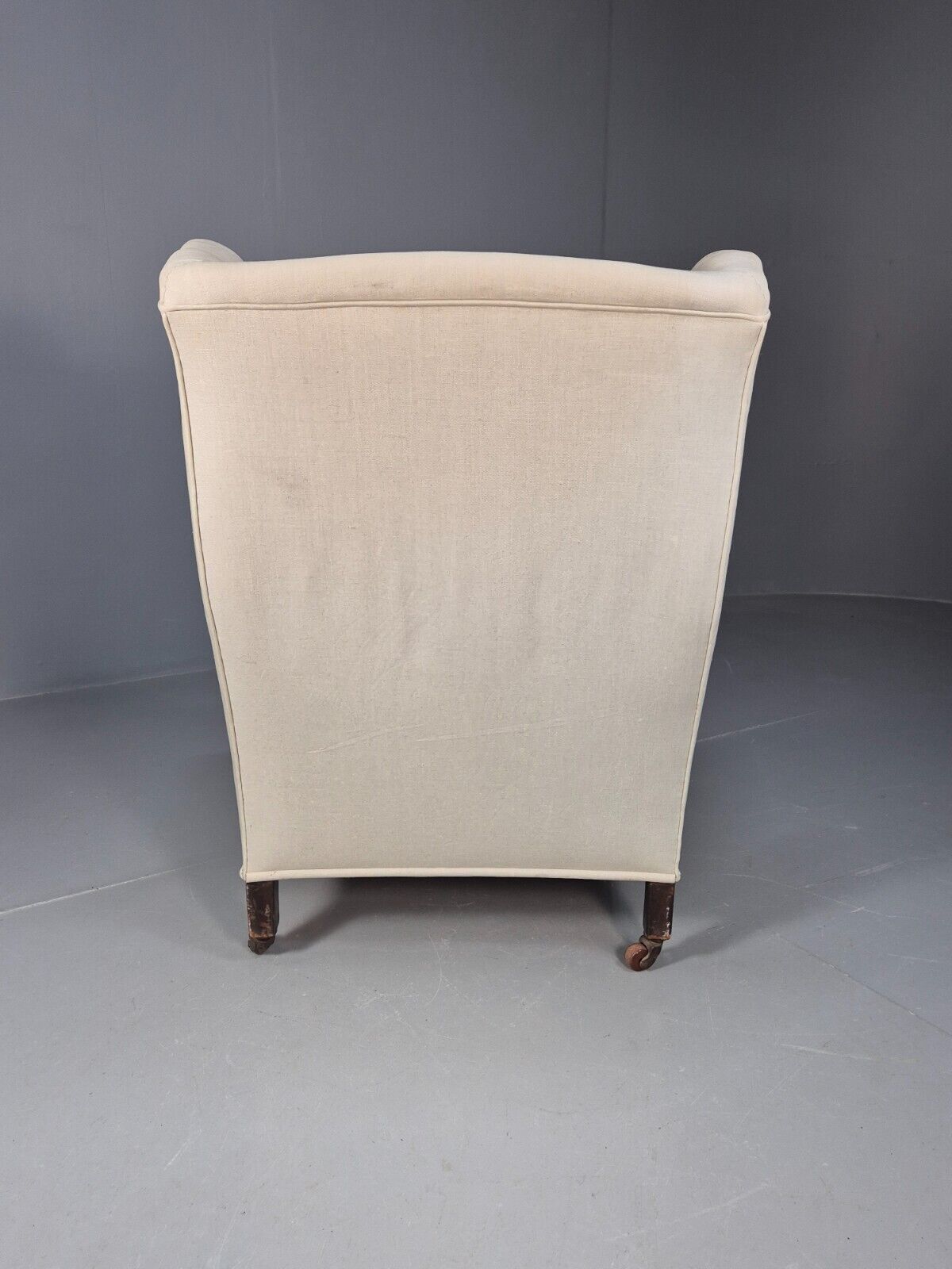 Vintage Wingback Lounge Chair Calico Antique Upholstery Project EB8735 VCLO - UKDK FURNITURE