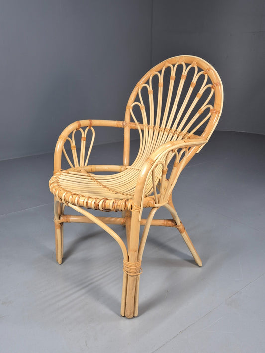 Vintage Cane Armchair 1970s Retro EB9687 VBER - UKDK FURNITURE