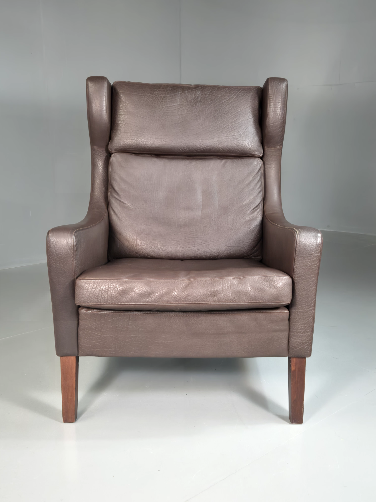 Vintage Danish Wingback Lounge Chair Leather Mogensen Retro MCM EB7233 MNOR - UKDK FURNITURE
