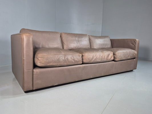 Vintage Danish 3 Seat Sofa Grey Brown Leather Erik Jorgensen MCM EB7613 M3SS - UKDK FURNITURE