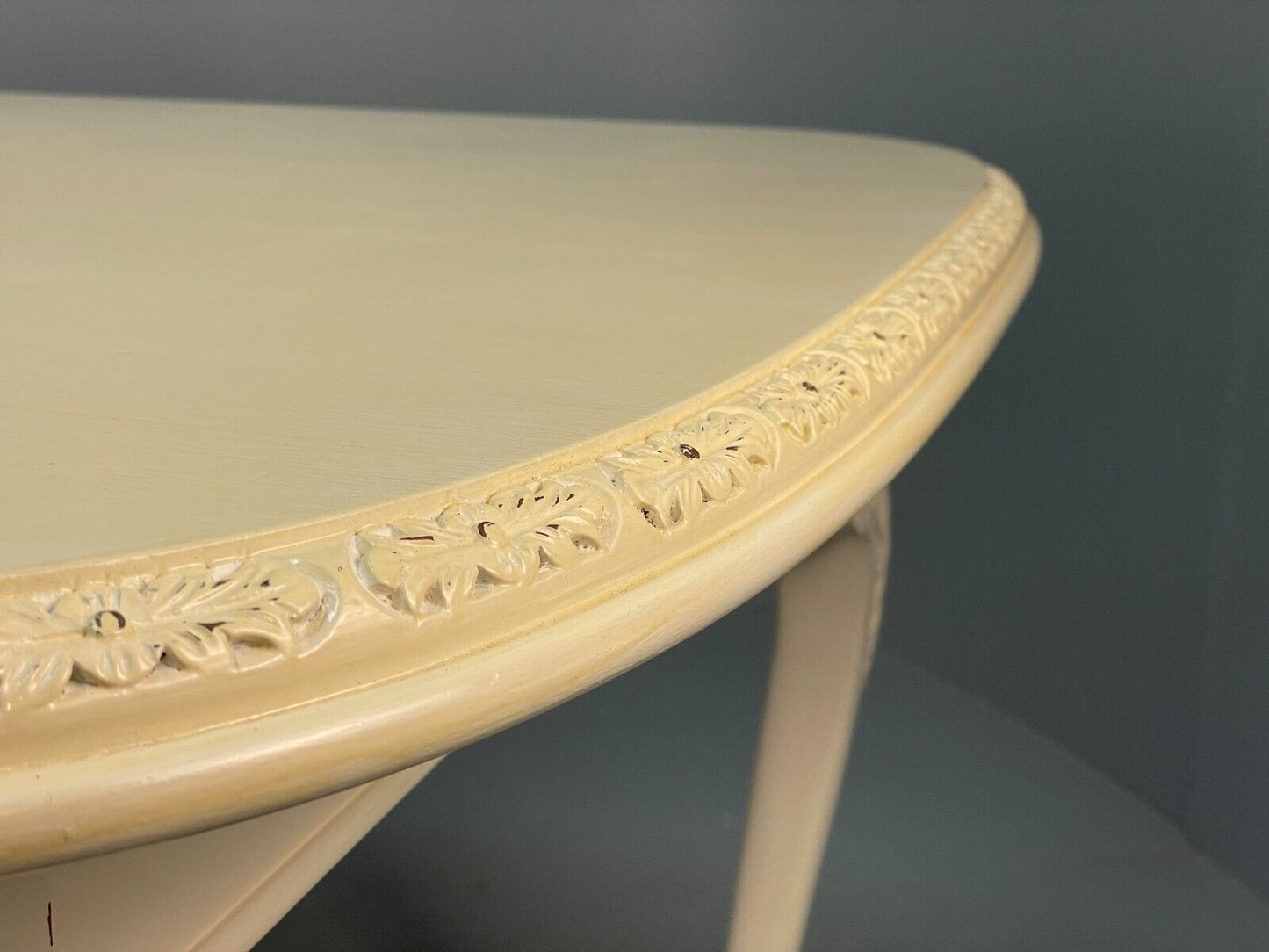 Antique Extending Dining Table Off White Painted Mahogany French EB9127 VWOO - UKDK FURNITURE