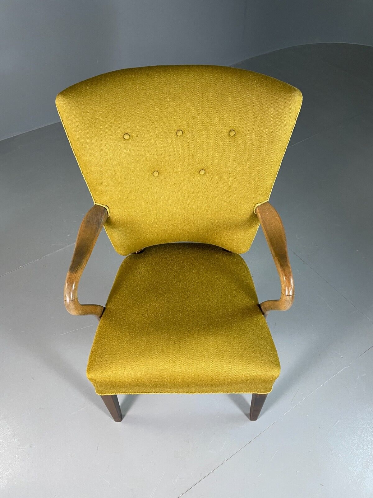 Vintage Danish Elbow Chair Green Beech Frame Retro MCM EB6756 MNOR - UKDK FURNITURE