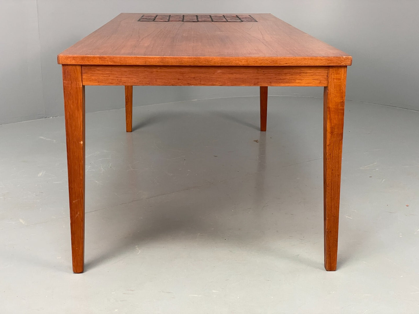 Vintage Danish Teak and Tile Top Coffee Table 1970s Retro Orange EB6890 MWOO - UKDK FURNITURE