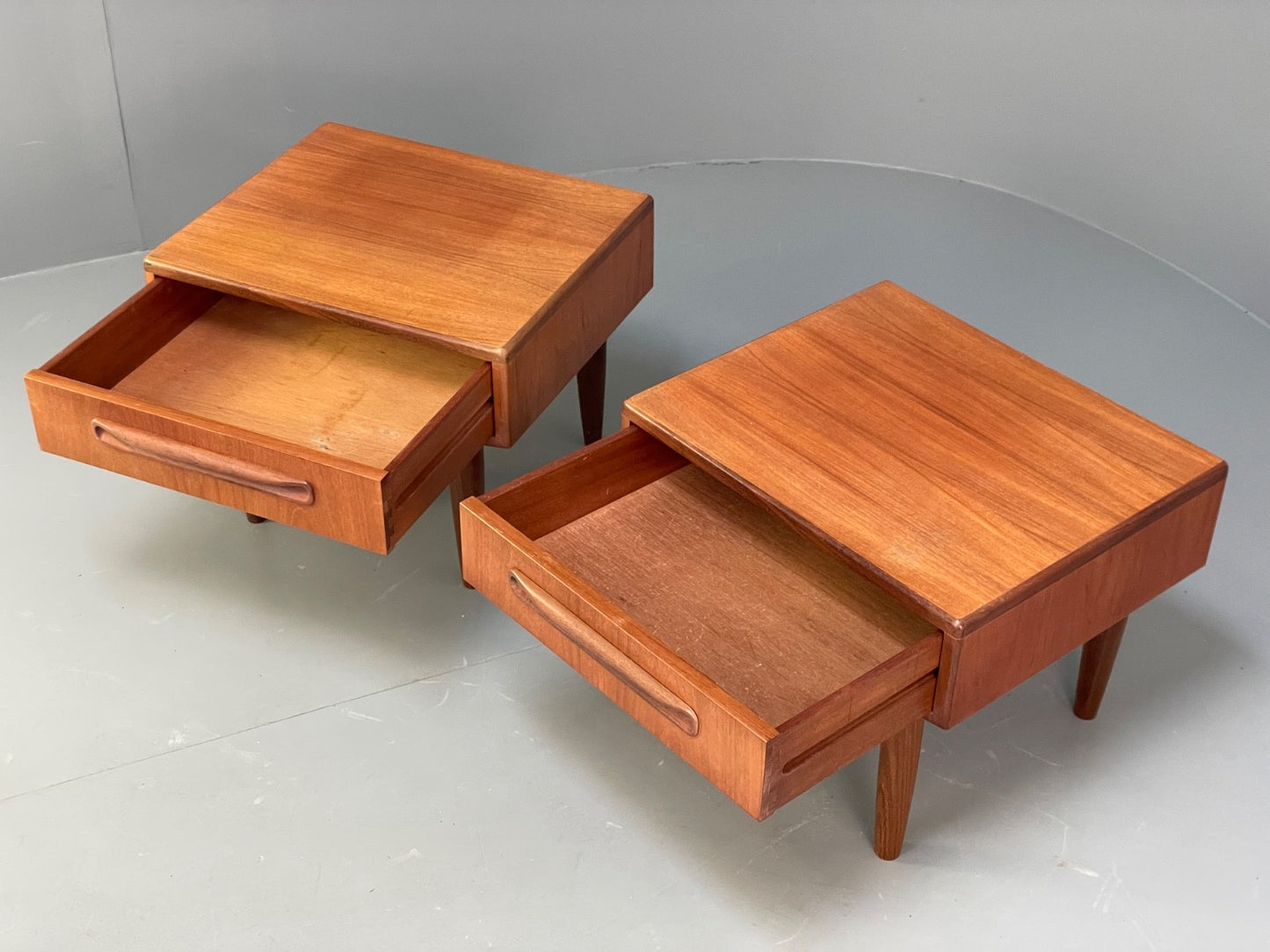 Vintage G Plan Teak Bedside Cabinets Pair Fresco Range 1960s Retro EB10008 MWOO - UKDK FURNITURE